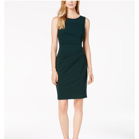 Calvin Klein Dresses & Skirts - ✨Sale✨ NWT! Green Calvin Klein Sunburst Sheath Dress